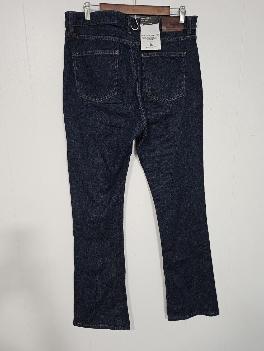 NWT Ralph Lauren High Rise Dark Blue Bootcut Jeans - Picture 3 of 5